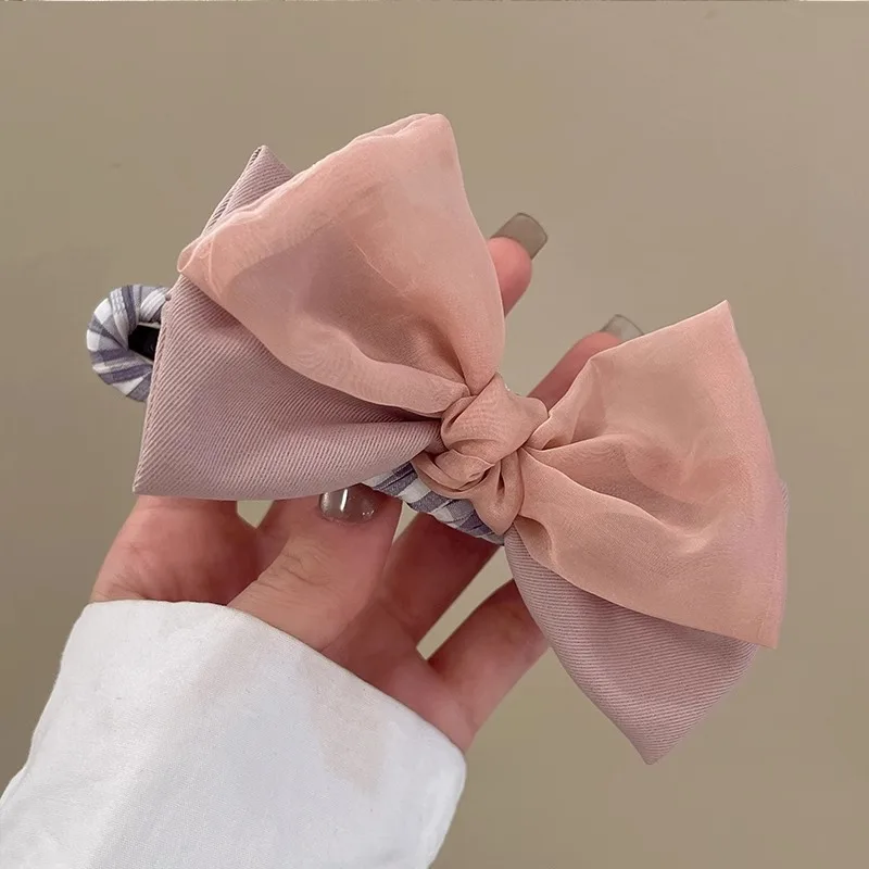 New Fashion Fabric Bow Hair Claw for Women Korean Sweet Barrettes Duckbill Clip Hair Clips Headwear Girls Hair Accessories