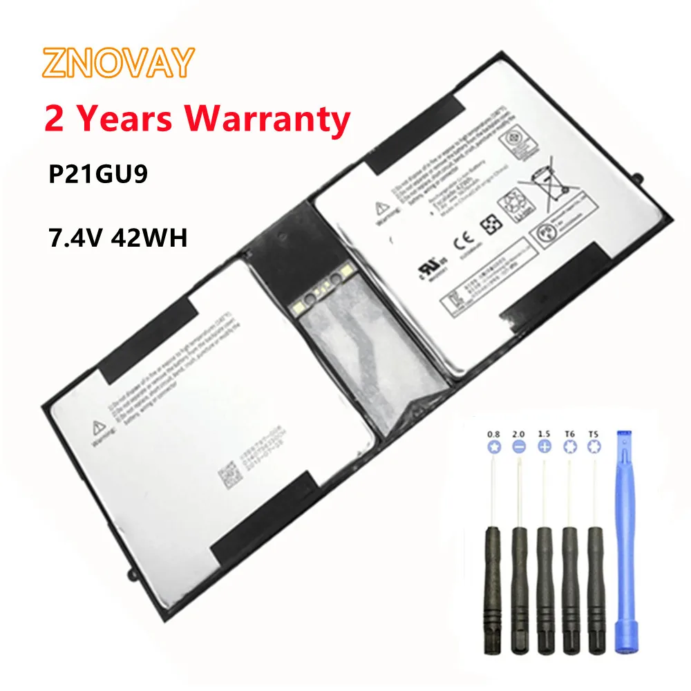 ZNOVAY P21GU9 7.4V 42Wh Laptop Battery for Microsoft Surface Pro 1 1514 Pro 2 1601 10.6 Inch