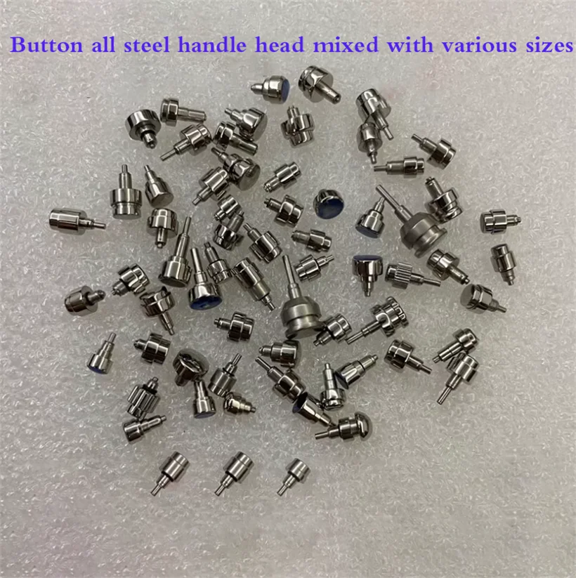 Watch Accessories Button Buttons All Steel Handle Various Sizes Mixed Handle Crown Clock Replacement Parts