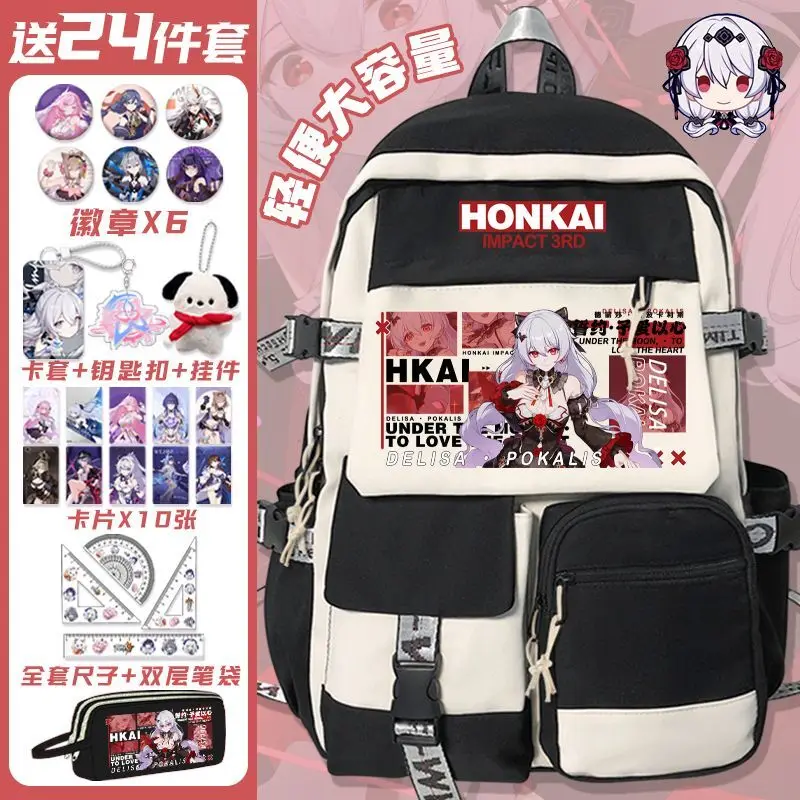 

Anime Honkai Impact 3Rd Game Merchandise Griselle Bag For Boys Girls Elementary And Middle School Students Large Capacity Back
