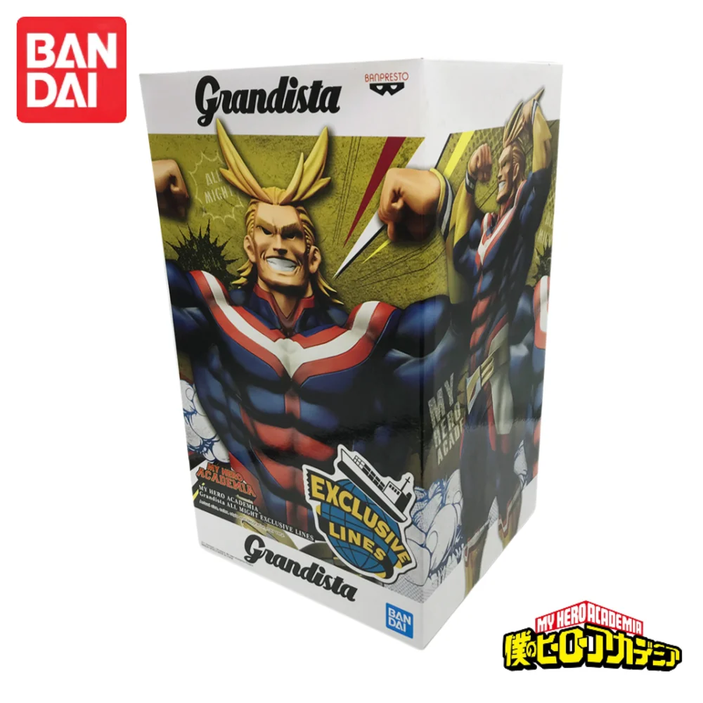 In Stock My Hero Academia All Might Bandai Banpresto Grandista Original Action Figure Figurine Ornaments Funko Pop