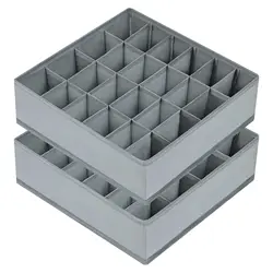 Sock Drawer Organizer Divider Underwear 24 Cell Closet Organizers Holders for Storing Socks Handkerchiefs Ties Belts