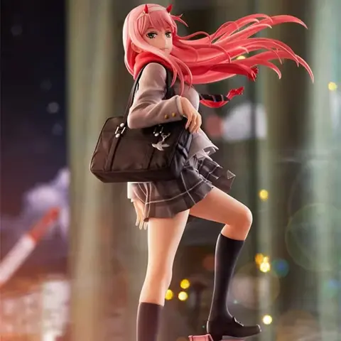 28cm Darling In The Franxx Zero Two Anime Uniform Ver Anime Figure Collectible Figurine Desktop Decoration Gift For Otaku