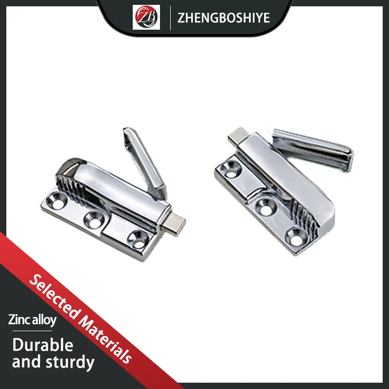 (2pairs) Zinc Alloy Door And Window Cabinet Spring Compression Lock Anti-Theft Door Lock Manufacturer Direct Sales Bolt Buckle