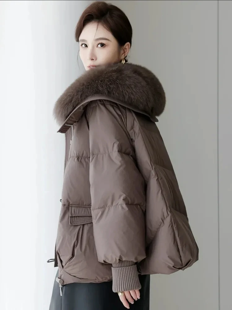 New Down Jacket Fox Collar Down Jacket Winter Women\'s Casual Loose Down Jacket Jacket Trend