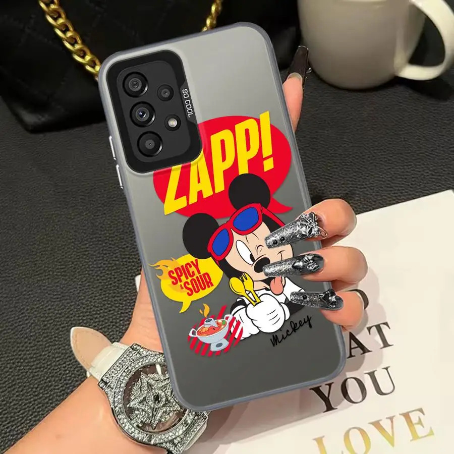Capa de telefone para samsung galaxy a24 a12 a32 a25 a14 a16 a34 a22 a15 a13 a23 casca macia disney mickey minnie mouse