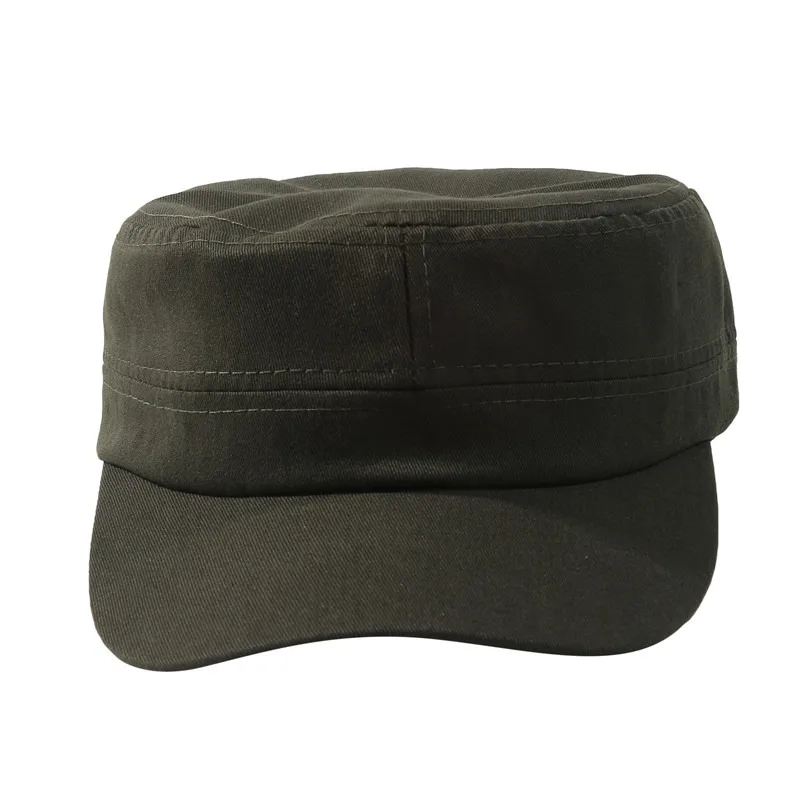 1PC Mode Männer Frauen Fünf Farben Unisex Einstellbar Klassischen Stil Plain Flache Vintage Armee Hut Kadett Militär Patrol Cap – Detail 30