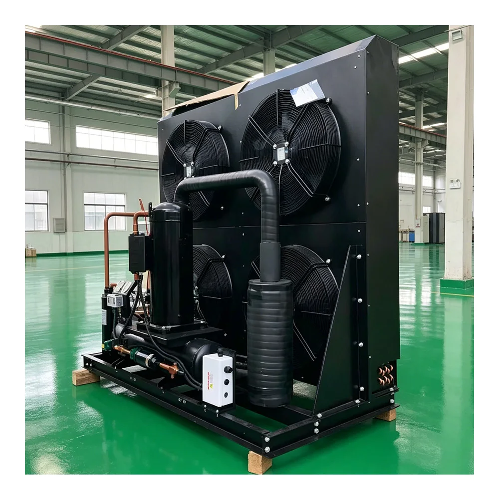 Industrial Copeland Scroll Refrigeration Unit Air Cooled Condensing Unit 380V 6KW for Cold Storage Projects
