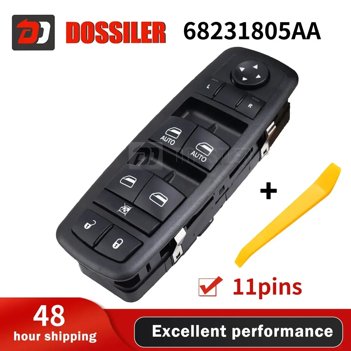 

68231805AA Dossiler New Front Left Master Window Switch For 2011-2017 Dodge Charger Chrysler 68231805AA 68139805AB 68139805AA