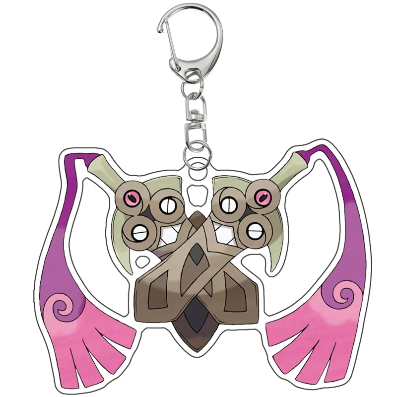 البوكيمون Zeraora Celebi Poipole Munna الذاتي الصنع الكرتون سلسلة مفاتيح مصنوعة من الأكريليك على ظهره اكسسوارات قلادة أنيمي الكلاسيكية جمع