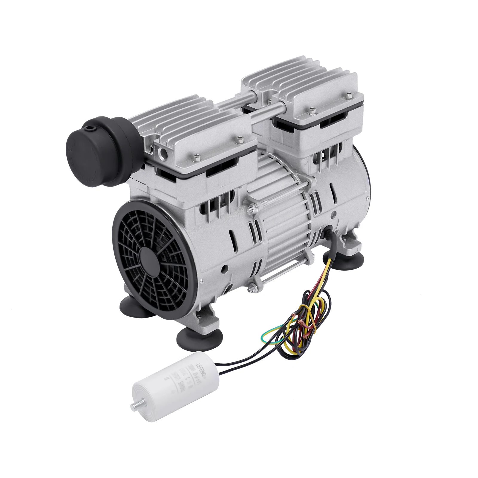750 W 1440 U/min ölfreie Vakuumpumpe, geräuschloser Luftkompressorkopf, hocheffizienter silberner kleiner Luftpumpenkopfmotor – Detail 8