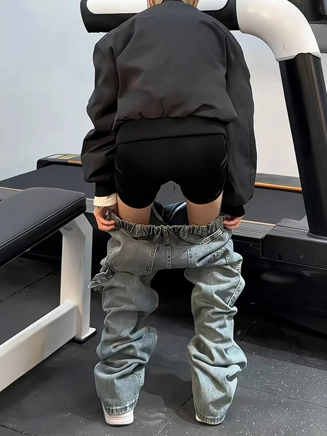 

Мужские рабочие джинсы в стиле ретро, синие, с диагональным кроем, американский дизайн, зауженные прямые брюки с микро-клешем, идеальная посадка, весна