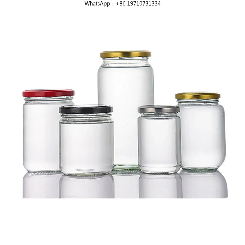 180 Pieces 350ML/1oz Round Glass Honey Jars with Rust-Proof Tinplate Covers Corrosion Resistant Storage Jars for Food Drinks