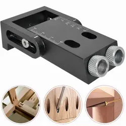 15PCS Pocket Hole Jig Kit, 15 Degree Woodworking Inclined with 6/8/10mm Drive Adapter for Angle Drilling