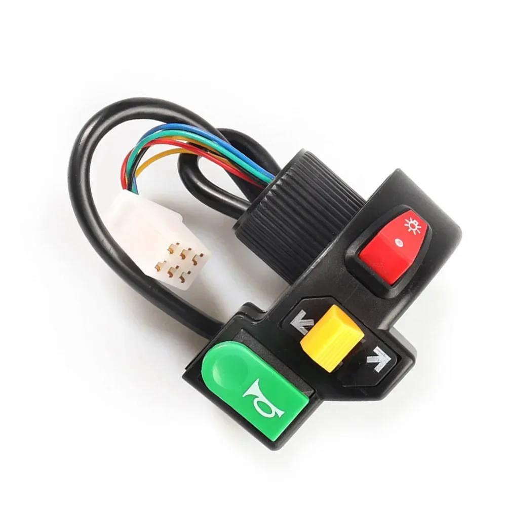 Switch Bicycle Switch Electric Bicycle For Cycling Horn Turn Signal Scooter Ebike Switch Button 400mm Line Length Bike Parts