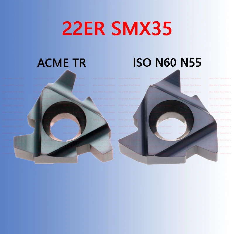 22IR 22ER 4 5 6 ACME TR N60 N55 3.5 ISO SMX35 Threading Carbide Inserts CNC Lathe Cutter Processing Steel Stainless Cast Iron