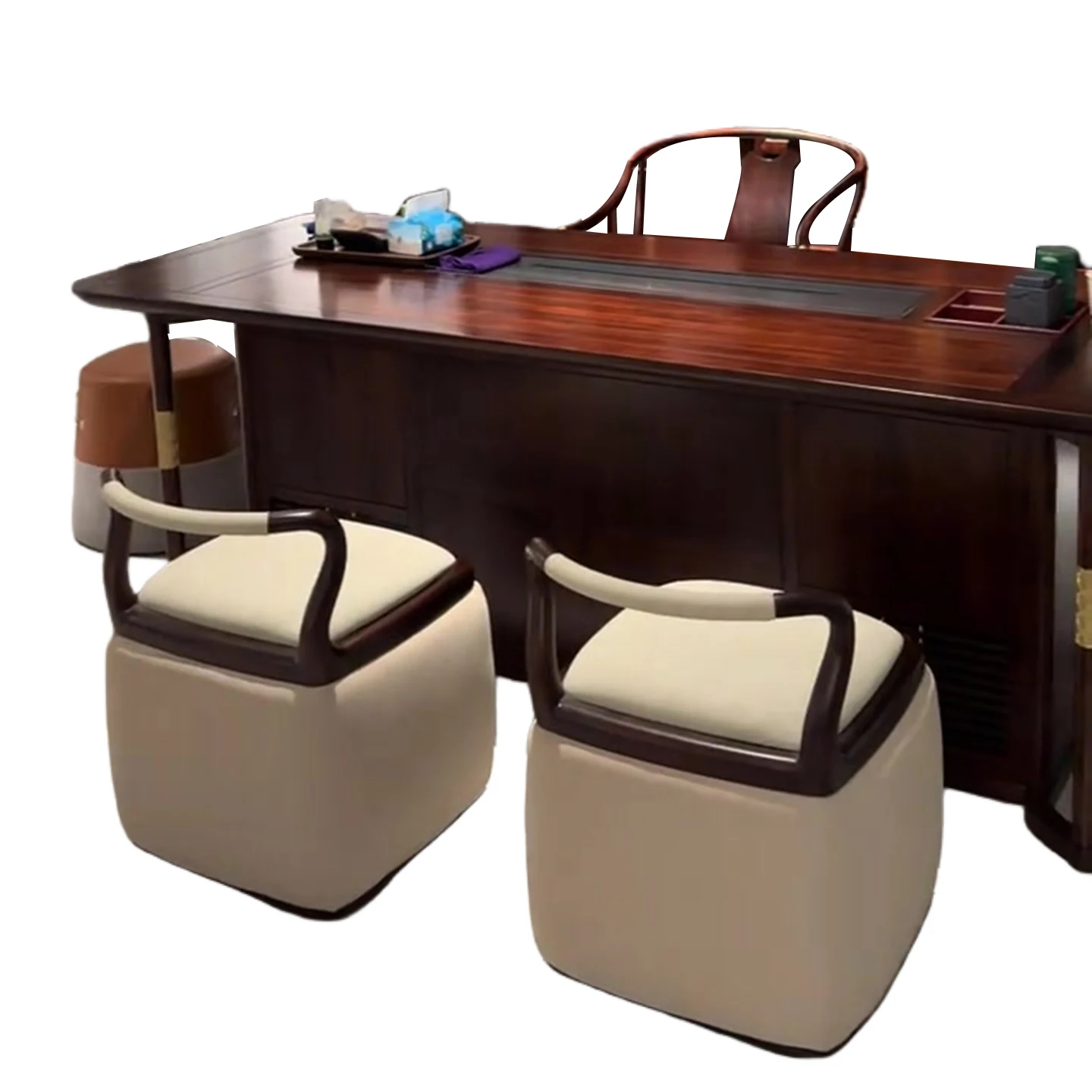 

Чайный столик из массива дерева, чайный столик для гостиной, офисный чайный столик из черного дерева