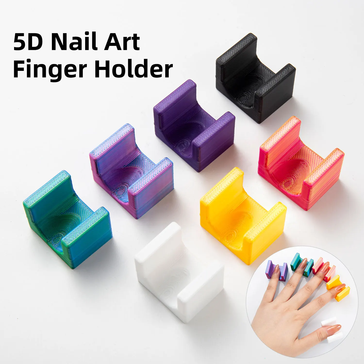 4 Stück 5D-Nagelkunst-Fingerschützer für Gel-Nagellack, Fingerabstandshalter, Anti-Schmutz, perfekte Aushärtung, zum Aufbewahren von Nagellack, makellos, einfache UV-Anwendung