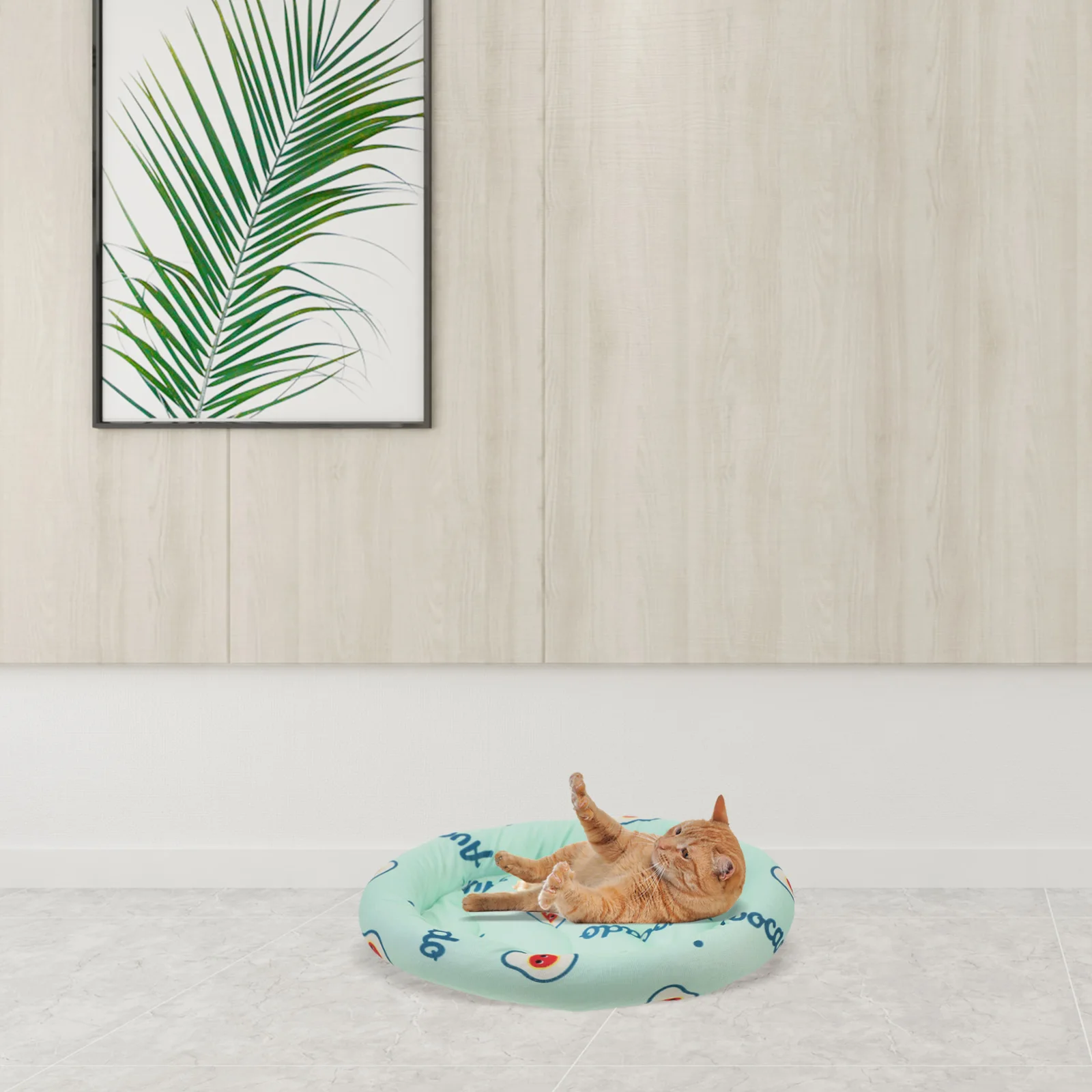 

Ice Silk Pet Mat Hamster Bed Cooling Cushion Thick Non Comfortable Floor Pad Lightweight Green Color