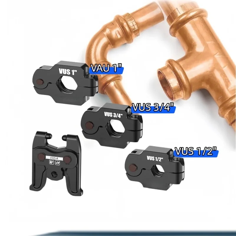 Cordless Hydraulic Plumbing Machine Copper Pipe Crimping HVAC Tool Kit With Compact Pro Pressing Rings Jaw VUS 1/2-1