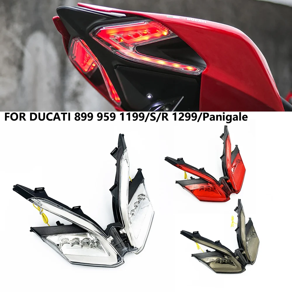 

For DUCATI 899 959 1199 S R 1299 Panigale LED Tail Light Turn Signal Driving Brake Light Rear Taillight Integrated Accessories