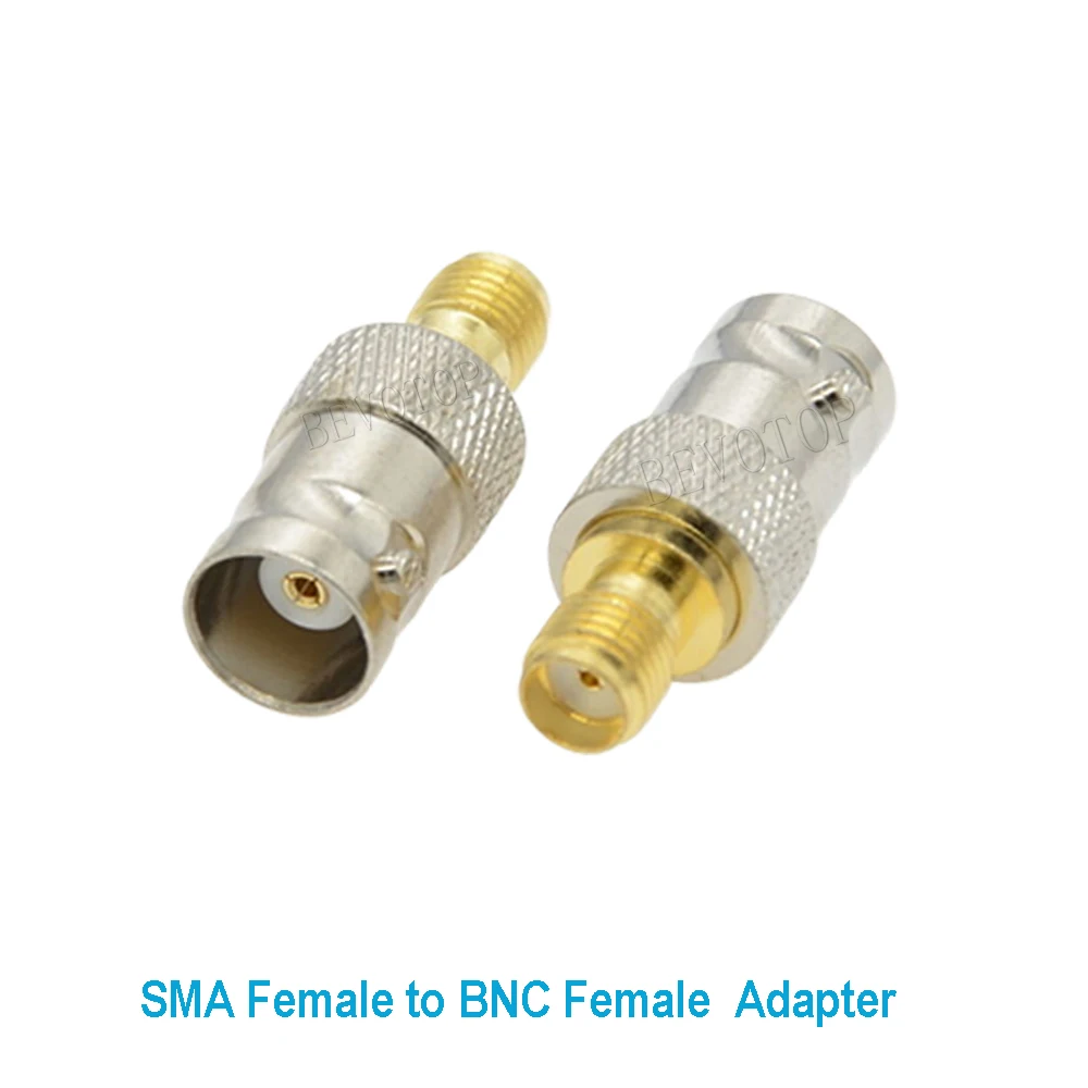 100PCS/lot SMA Female Jack to BNC Female Jack Connector Adapter For WiFi Radio Antenna BNC to SMA RF Kit Coaxial Wholesales