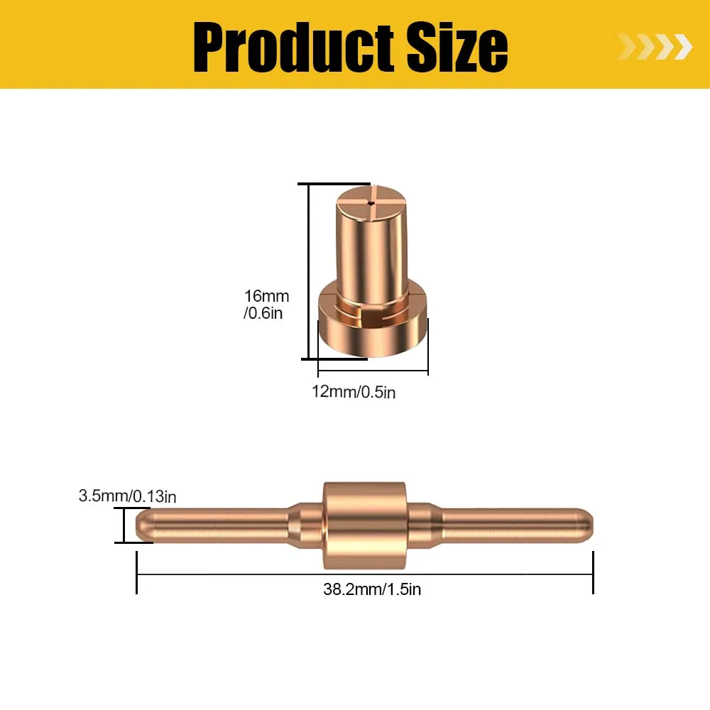 

60pcs Extended PT-31 Plasma Cutter Consumables Electrode Nozzle Tip Fit LGK40 CUT40 CUT50 CT312 CT518 Welding Torch