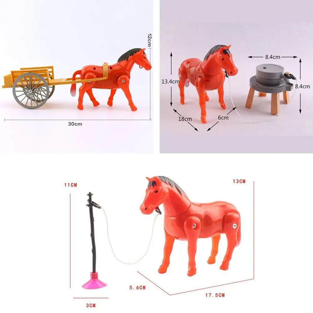 Funny Horse Circling Toy Creative Anxiety Relief Electric Horse Model Plastic Mini Sensory Toys horse-drawn vehicle