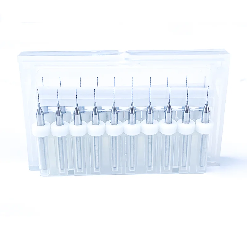 Mata Bor Mikro Karbida 0.3-1.2Mm Set Mata Bor CNC Mini Mata Bor Papan Sirkuit Cetak untuk PCB untuk Papan