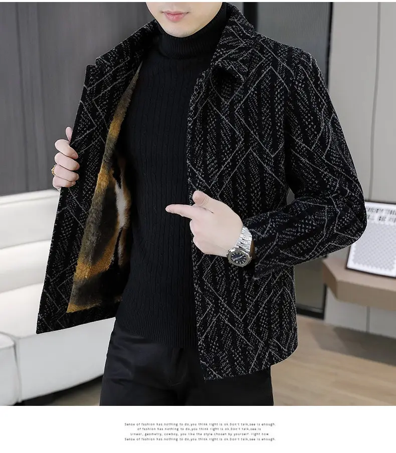 2026 Herbst Winter Herren Slim Fit Plüschjacken Jugend Streetwear Warme Kurze Fleece-Mäntel Kleidung Verdickte Winddichte Parkas – Detail 8