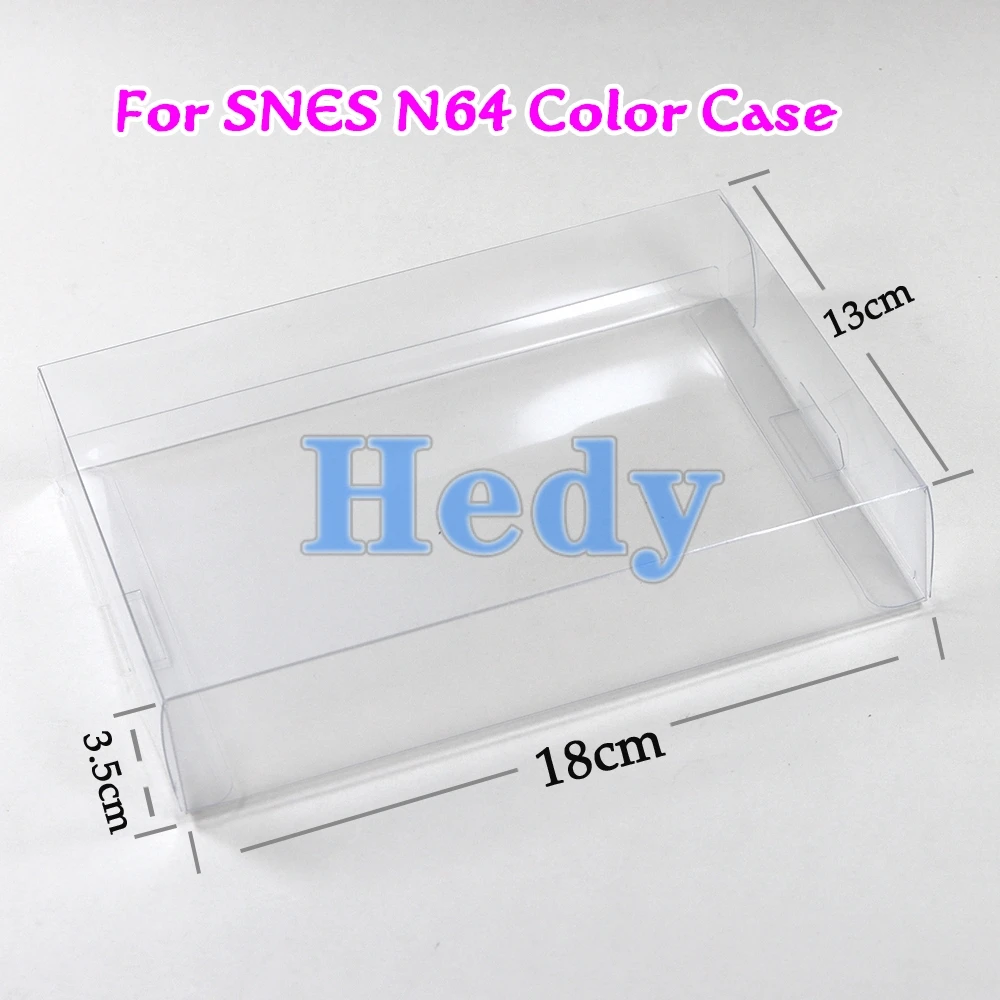300 Uds para cajas de juegos de Nintendo transparente para SNES N64 caja protectora de juegos CIB juegos Protector de plástico PET