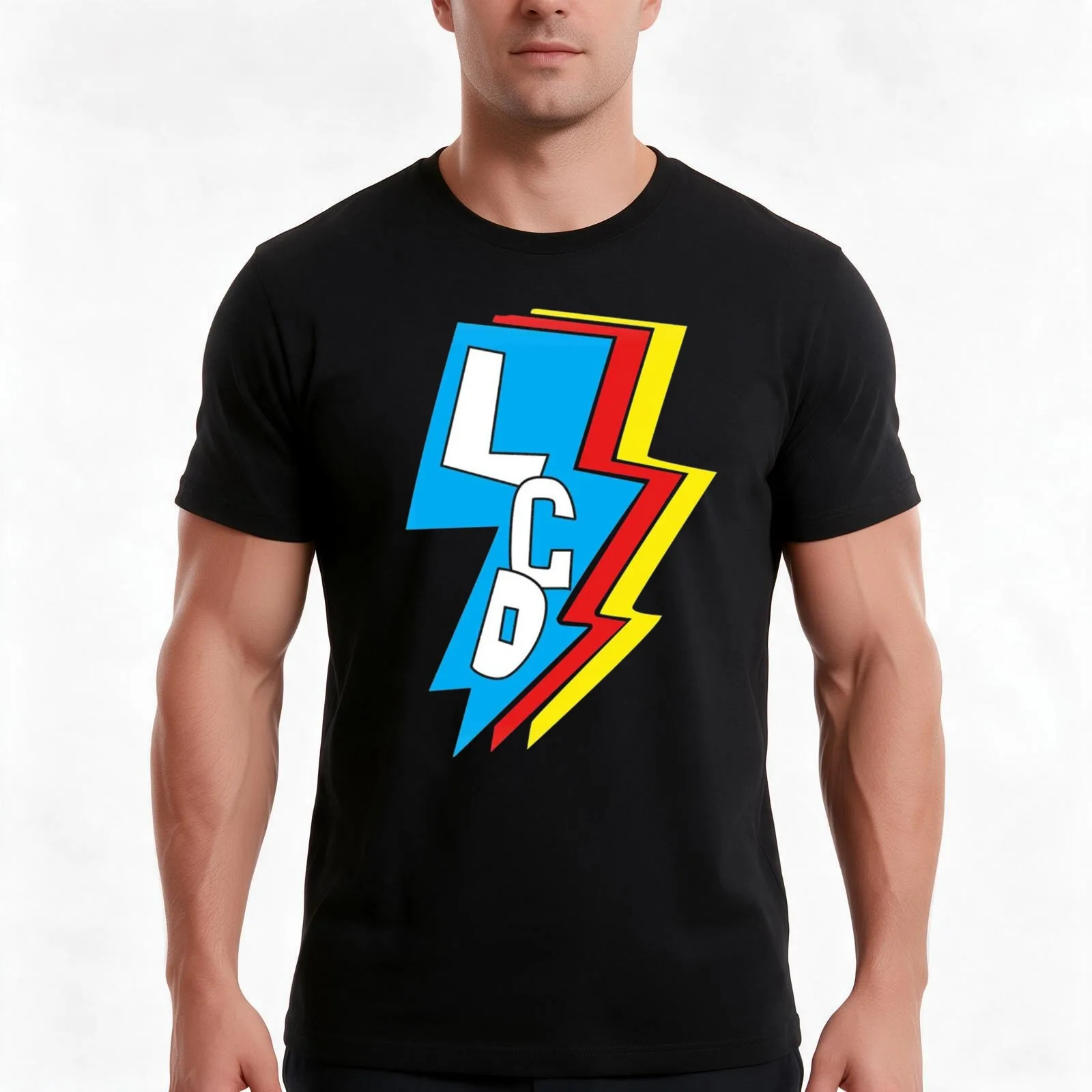 Lcd Soundsystem T-Shirt, Summer Casual Cotton Tee, Oversized Streetwear Tops, Vintage Graphic Print, Loose Fit Short Sleeve
