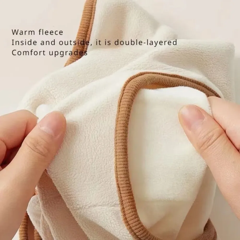New Cute Animal Ears Hat Scarf Set Windproof Coldproof Balaclavas Polar Fleece Warm Pullover Hat