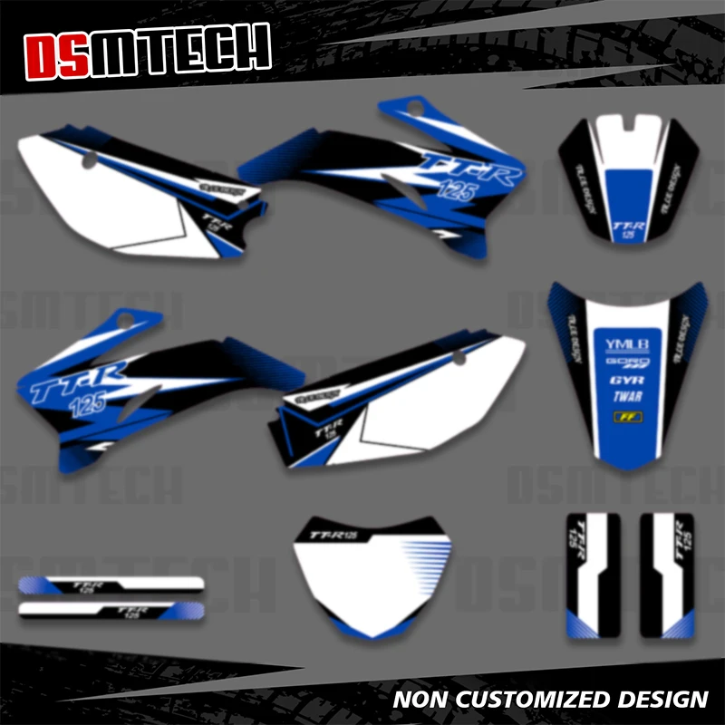 

DSMTECH For Yamaha TTR110 TTR 110 2008-2021 Motorcycle Graphics Decal Stickers Deco Kits Number Name Custom