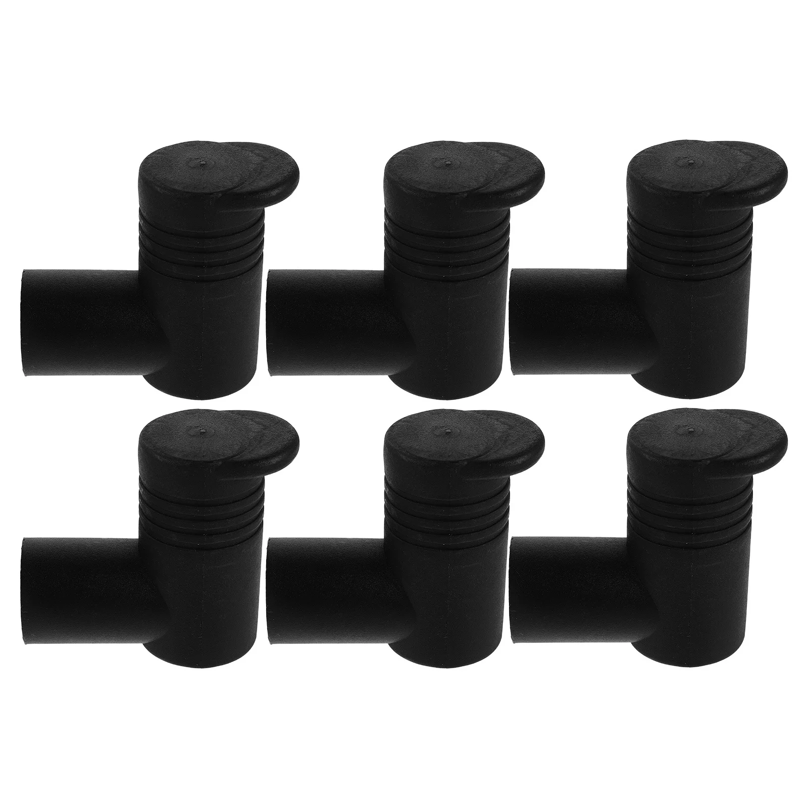 

6pcs Clothes Rack Accessories: Black Plastic Tube Connectors 2.99 X 2.63 Floor Standing Drying Racks Reinforced Right
