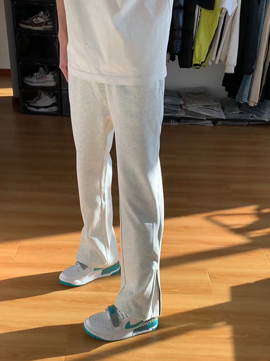 

Мужские повседневные брюки Cleanfit с высокой талией, прямого кроя, весенние, с цветочным принтом, свободного кроя, на молнии, удобные, спортивные, для отдыха.