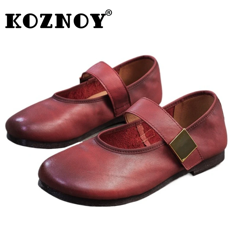 

Koznoy, 1,5 см, 2021, удобные лоферы из коровьей кожи, этнические женские эргономичные летние туфли на плоской подошве с оксфордами и крючками, обувь для отдыха