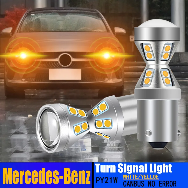 

2pcs LED Turn Signal Light Canbus PY21W BAU15S For Mercedes Benz A B C Class W169 W176 W246 W242 W245 W203 W204 CL203 S203 S204