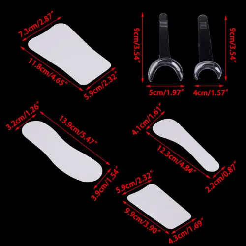 4pcs Dental photography Mirror +10pcs Retractor Cheek Lip Mouth Opener