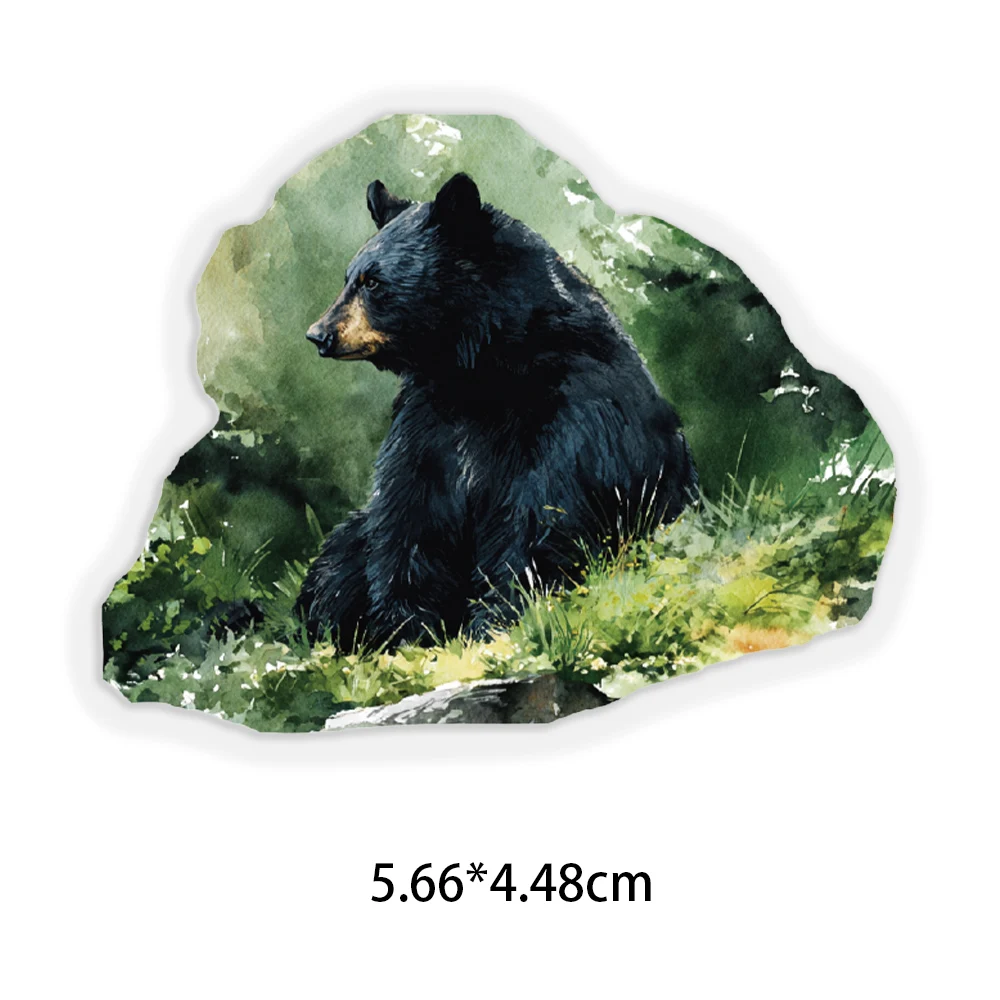 50pcs forest themed green cartoon creative hand drawn DIY stickers decorating phone cases, laptops, guitars, stickers