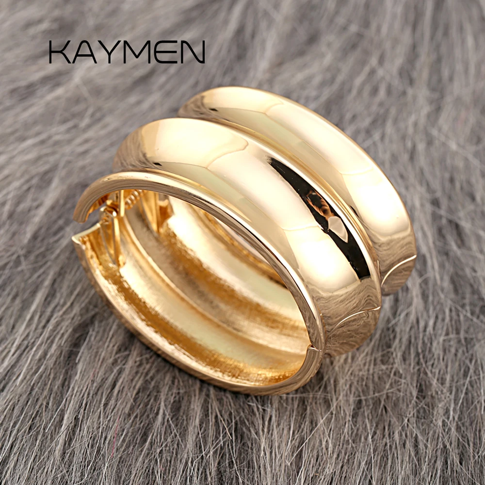 New Arrival Heavy Metal Style Street Show Hip-hop Punk Vintage Statement Bangle Gold Plating Hands Bracelet Jewelry for Wome