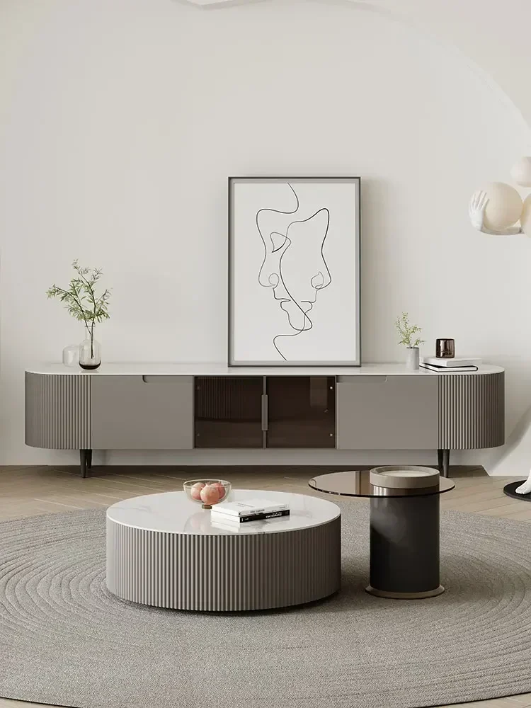 

Комплект для спальни TAO Coffee: Скандинавский каменный столик и роскошный светильник для небольшой квартиры