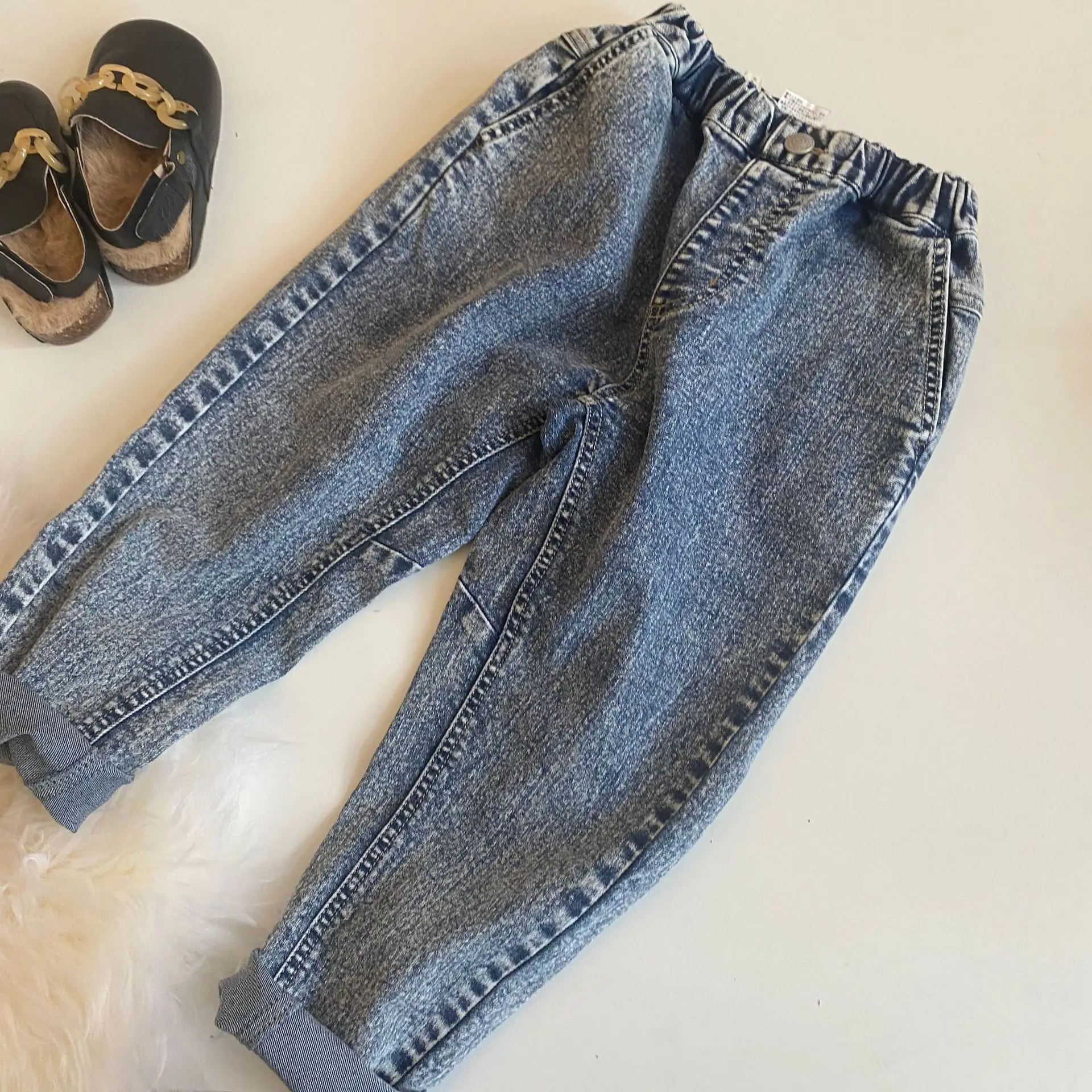 

Jenny&Dave Popular 2023 Spring/Summer New Versatile Japanese Unisex Open Thread Garden Jeans for Boys and Girls