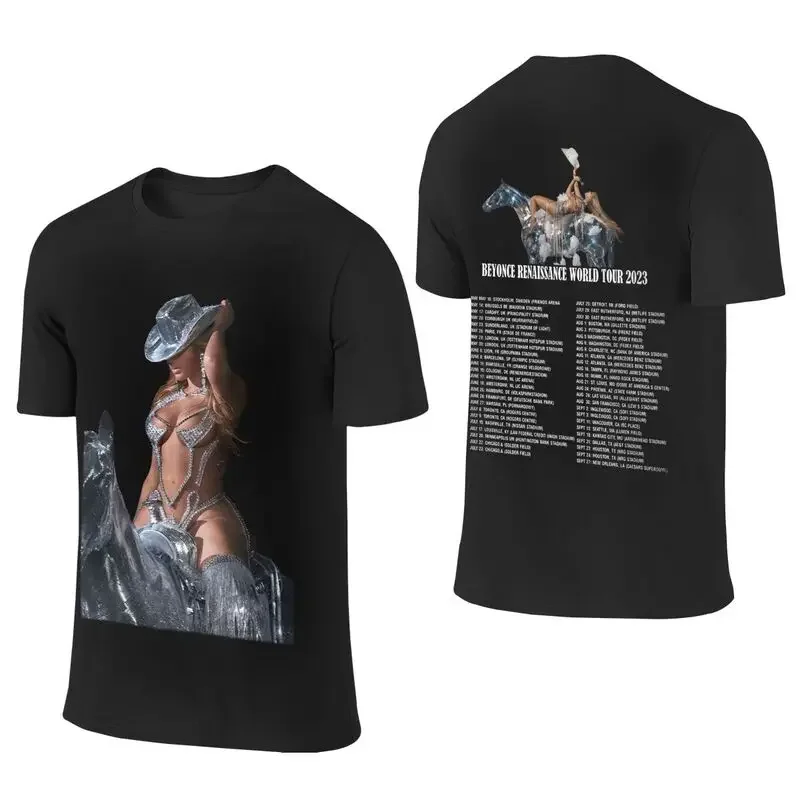 Men Women Pure Cotton World Tour Accessories Tee Shirt Adult Clothes 2024 Beyonce Renaissance Outfits oversized tshirt harajuku