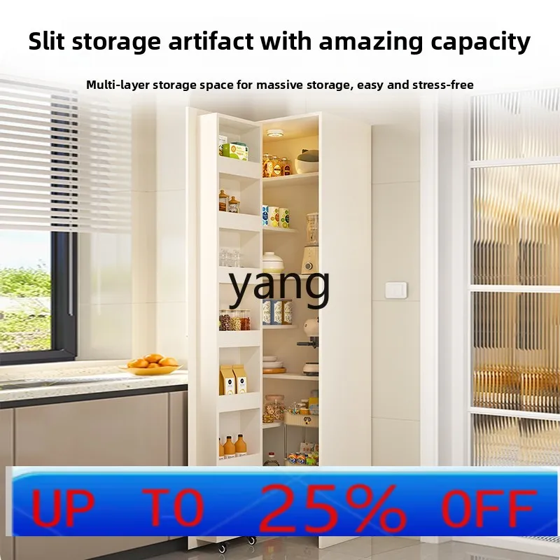 

LHH cream style dining side cabinet integrated corner crack storage snack cabinet against the wall