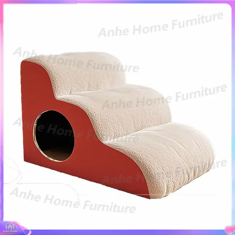 Pet Staircase Dog Bed Ladder Non Slip Removable Washable High Density Sponge Warm Indoor Pet Steps Ramp for Small Dogs Cats