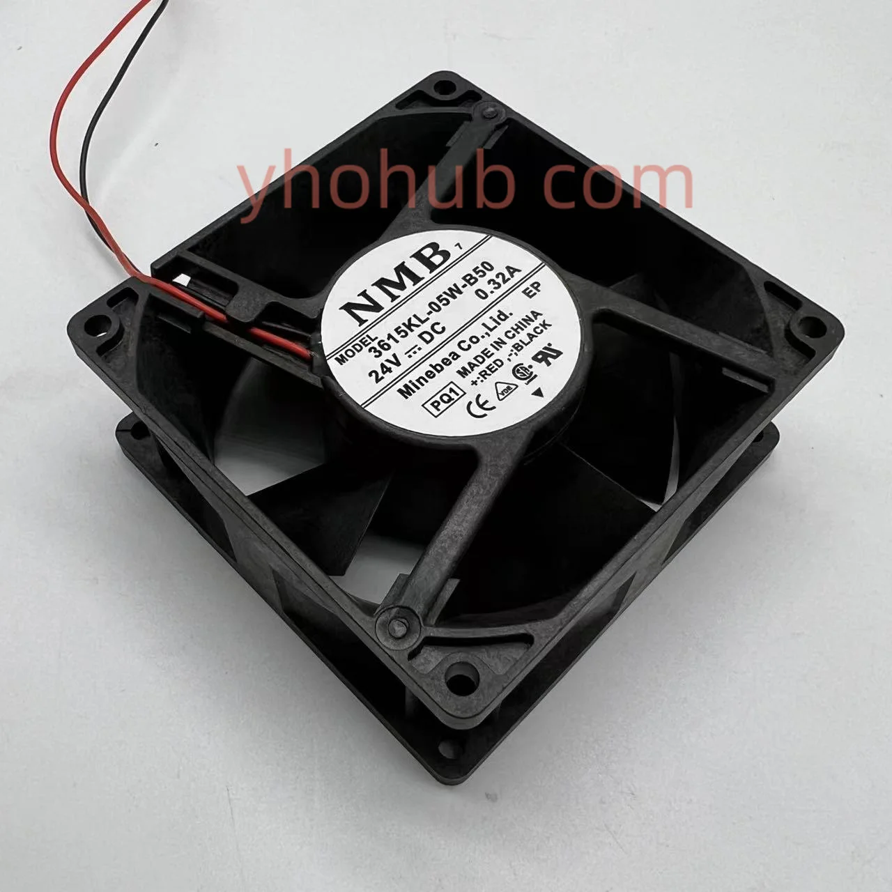 NMB-MAT 3615KL-05W-B50 PQ1 PR1 DC 24V 0.32A 2-Wire 90X90X38mm Server Cooling Fan