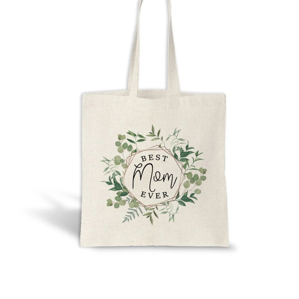 Sac fourre-tout en toile léger et élégant, personnalisable avec nom, pour les mères bibliophiles, idéal pour le shopping, les sorties décontractées et les objets personnels, cadeau d'anniversaire