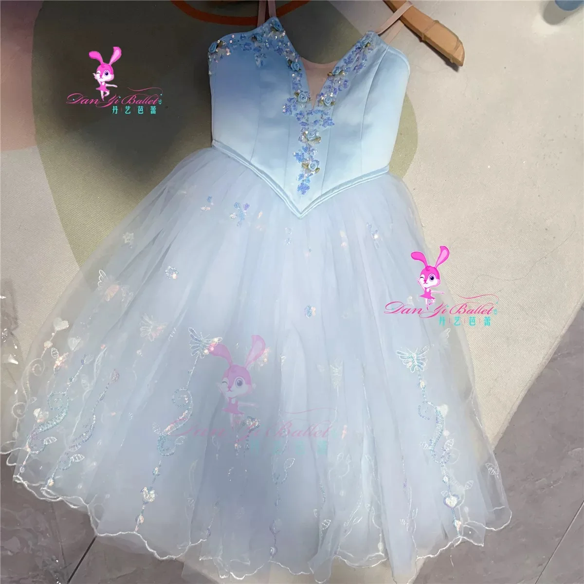 Danyi blue Gebelia children's ballet dress plate skirt tutu competition costume professional customization