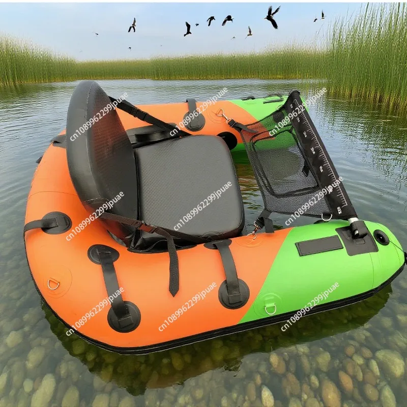 Thickened Single Person Inflatable Fishing Boat, Portable Canoe Kayak with Comfort Inflatable Seat for Outdoor FishingAliExpress